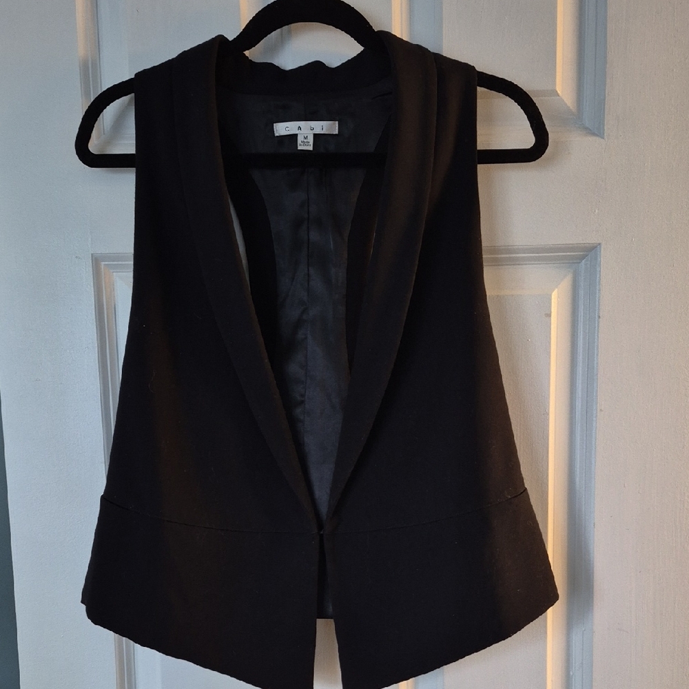 Black Sleeveless Blazer Vest